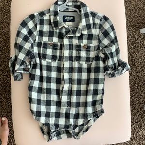 Brand new buffalo check onesie